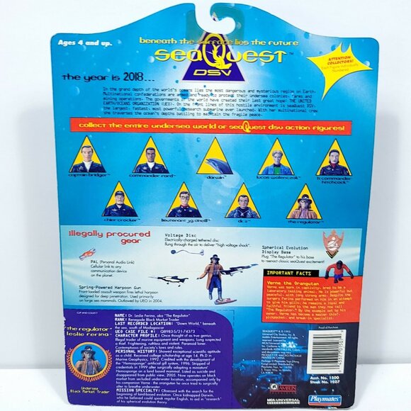 Playmates SeaQuest DSV Action Figure The Regulator Leslie Ferina With Orangutan - Picture 5 of 5